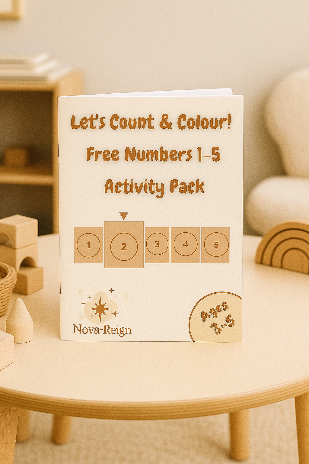 Let's Count & Colour! Free Numbers 1-5 Activity Pack